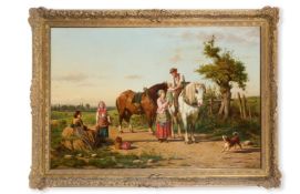 JOHN O. BANKS (BRITISH FL.1856-1873), RETURNING HOME