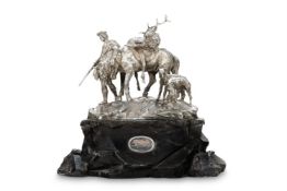 A VICTORIAN SILVER TABLE CENTRE PIECE, JOHN SAMUEL HUNT