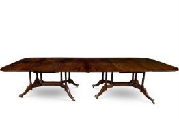 A GEORGE III CUMBERLAND-ACTION DINING-TABLE, LATE 18TH CENTURY