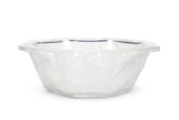 A LALIQUE 'PERDRIX' OCTAGONAL CENTRE-BOWL