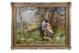 ELEANOR FORTESCUE BRICKDALE (BRITISH 1871-1945), PICKING PRIMROSES