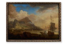 ADRIAEN VAN DIEST (DUTCH 1655-1704), A MOUNTAINOUS COASTAL LANDSCAPE