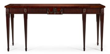 A GEORGE III MAHOGANY AND LINE HALL TABLE, CIRCA 1765