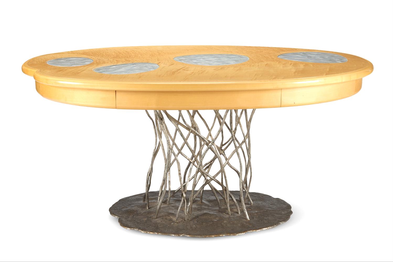 NICK ALLEN (BRITISH, B.1952), AN 'OVOLO' DINING TABLE, 2002