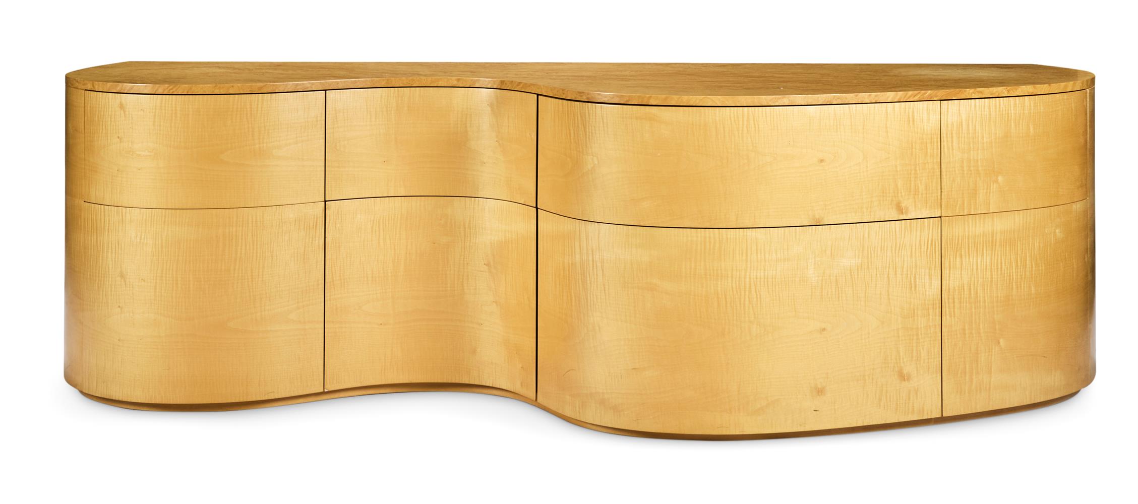 NICK ALLEN (BRITISH, B.1952), A LOW 'WAVE' SIDE CABINET, 2007