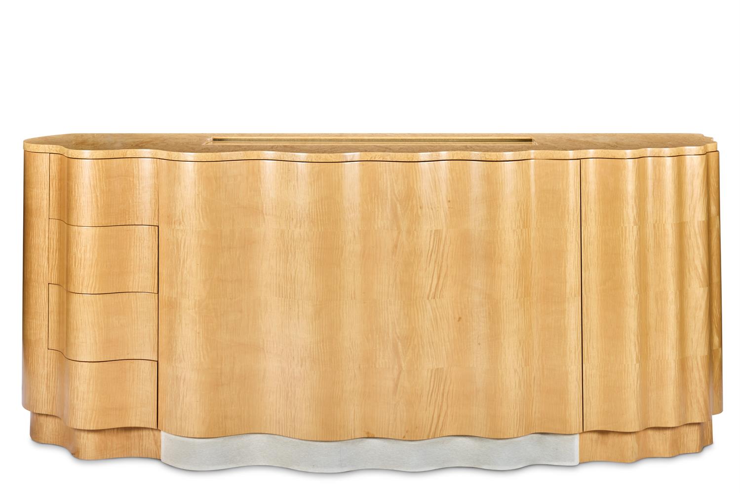 NICK ALLEN (BRITISH, B.1952), A LARGE 'WAVED' MEDIA CABINET, 2007