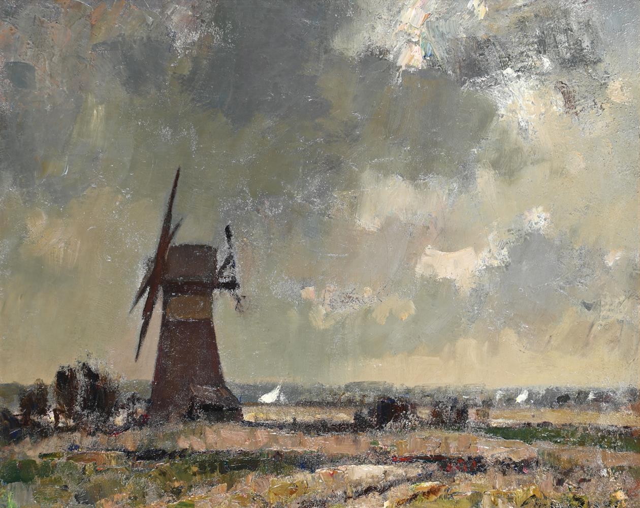 EDWARD SEAGO (BRITISH 1910-1974), A MARSHLAND MILL