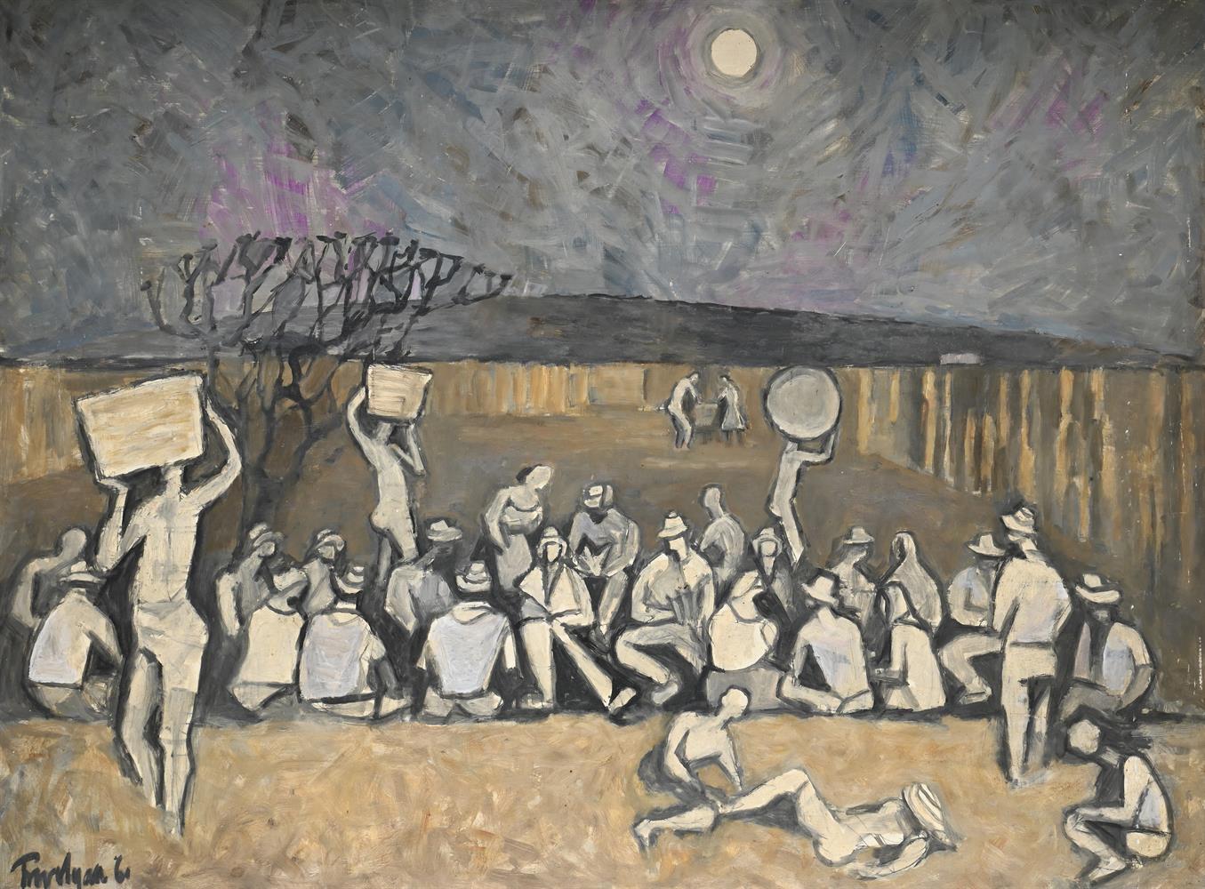 JULIAN TREVELYAN (BRITISH 1910-1988), UNTITLED (PORTUGUESE CORN HARVEST)