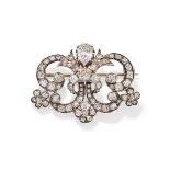 A MID 19TH CENTURY DIAMOND BROOCH