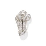A MID 20TH CENTURY DIAMOND BROOCH