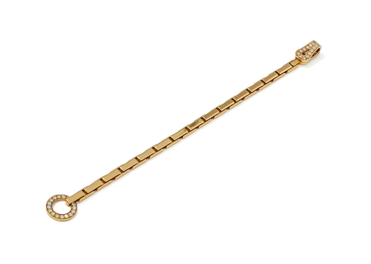 CARTIER, A DIAMOND SET 'AGRAFE' BRACELET