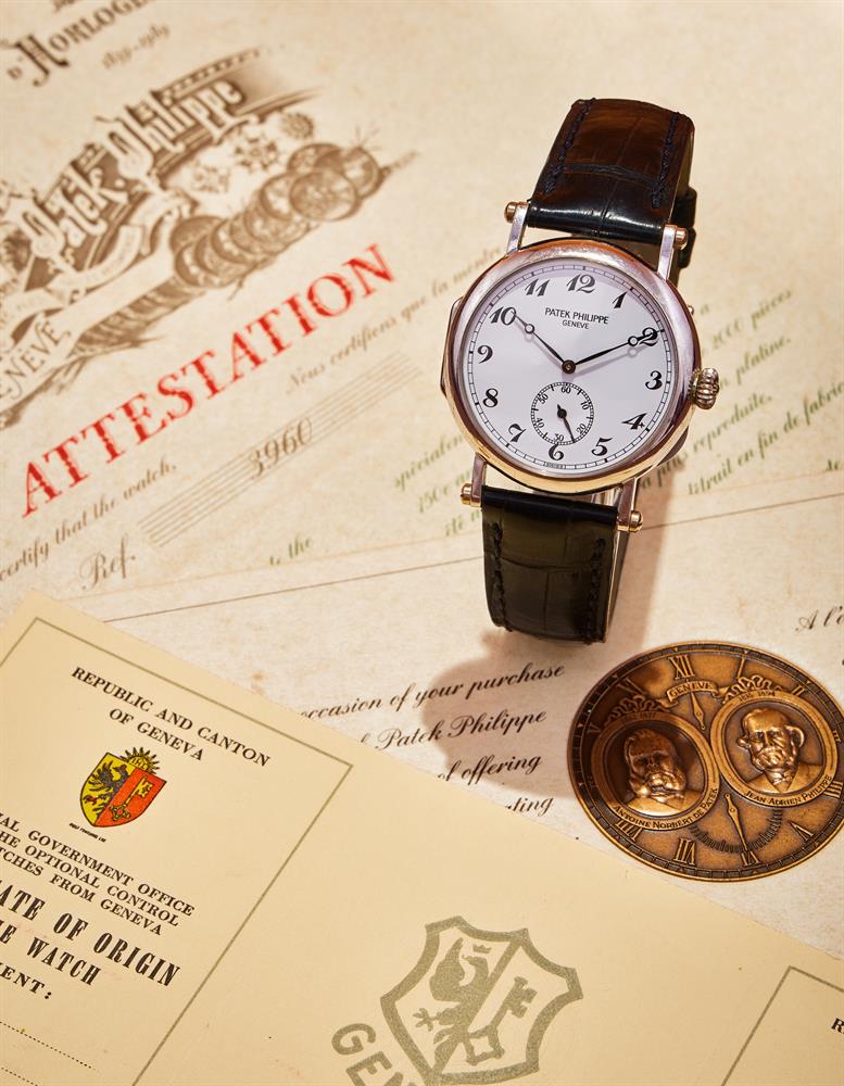 PATEK PHILIPPE, 150TH ANNIVERSARY, REF. 3960, A LIMITED EDITION 18 CARAT WHITE GOLD WRISTWATCH