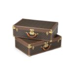 LOUIS VUITTON, MONOGRAM, A MATCHED PAIR OF COATED CANVAS HARD TRAVELLING CASES