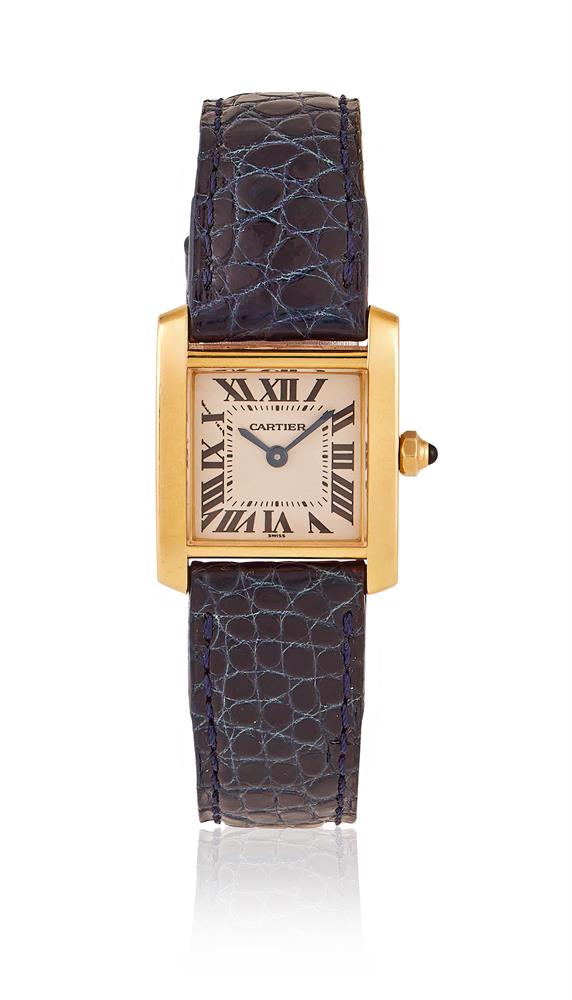 CARTIER, TANK FRANCAISE, REF. 1820, AN 18 CARAT GOLD WRISTWATCH