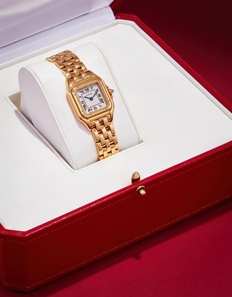 CARTIER, PANTHÈRE, REF. 1070 2, A LADY'S 18 CARAT GOLD BRACELET WATCH
