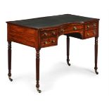 A REGENCY MAHOGANY WRITING DESK OR DRESSING TABLE, IN THE MANNER OF GILLOWS, CIRCA 1815
