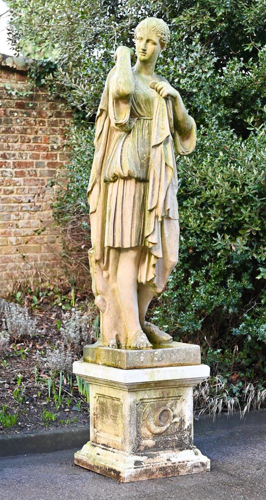 AFTER THE ANTIQUE, A COMPOSITION LIFESIZE STATUE OF DIANA OF GABII, 20TH CENTURY
