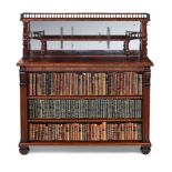 Y A GEORGE IV ROSEWOOD OPEN BOOKCASE, ATTRIBUTED TO GILLOWS, CIRCA 1825