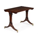 A REGENCY MAHOGANY LIBRARY TABLE, IN THE MANNER OF GILLOWS, CIRCA 1815