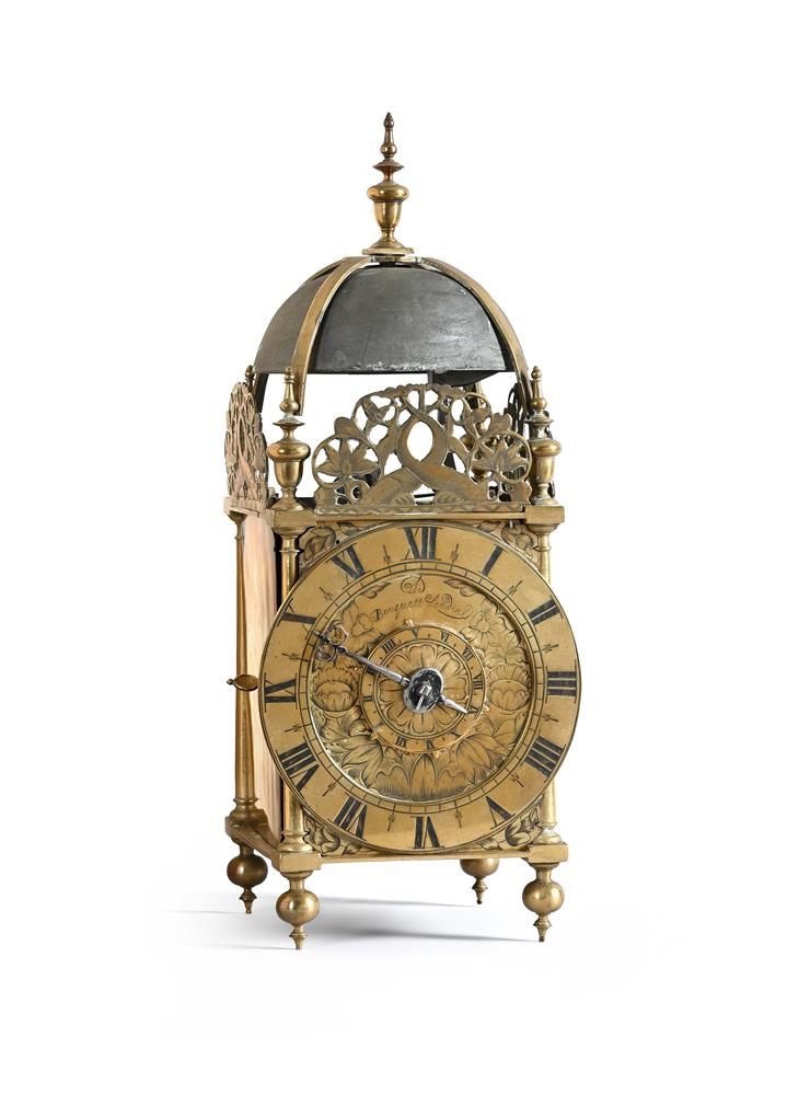 A FINE COMMONWEALTH PERIOD OR EARLY CHARLES II LANTERN CLOCK
