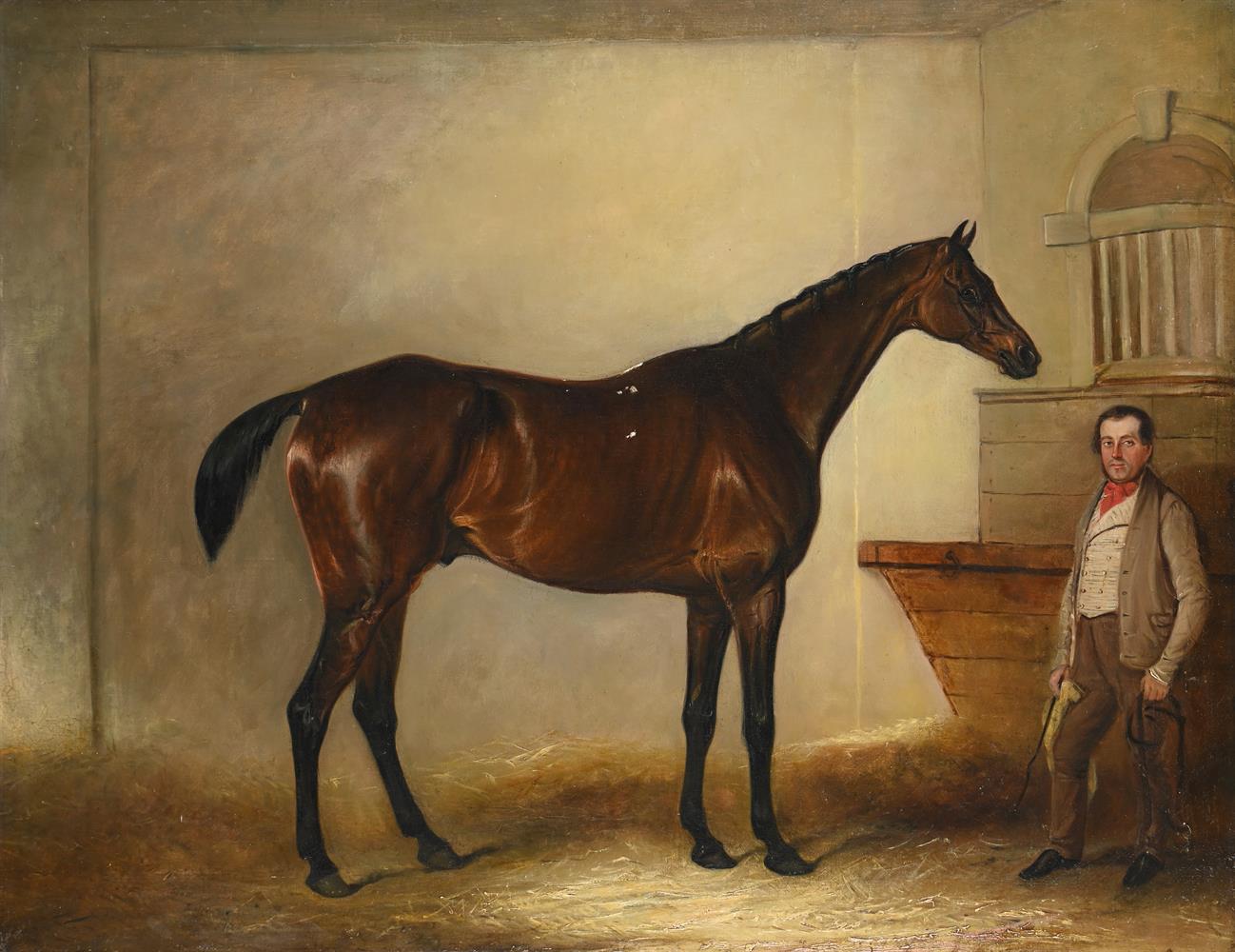JOHN E. FERNELEY SENIOR (BRITISH 1782-1860), 'ZOHRAB' WITH HIS GROOM
