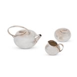 LINO SABBINTINI (ITALIAN, 1925-2016), FOR CHRISTOFLE, 'BOULE' TEA SET; SECOND HALF 20TH CENTURY