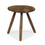 A GEORGE III ELM CRICKET TABLET