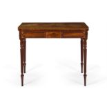 A LATE REGENCY MAHOGANY AND EBONISED GAMES TABLE, CIRCA 1820