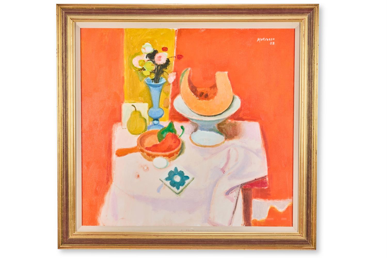 ALBERTO MORROCCO (BRITISH 1917-1998), STILL LIFE WITH PUMPKIN AND PEPERONI