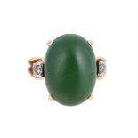 TIFFANY & CO., A VINTAGE TURQUOISE AND DIAMOND DRESS RING