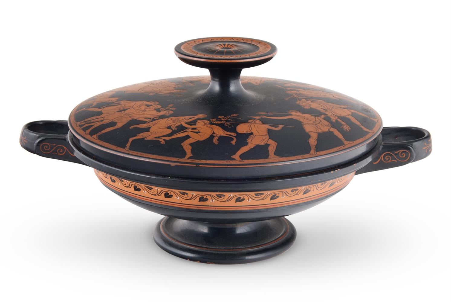 AFTER THE ANTIQUE, A DANISH TERRACOTTA, LEKANIS PETER IPSEN POTTERY