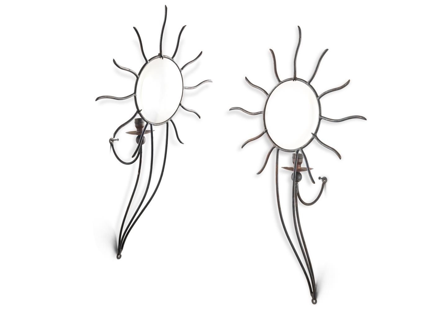 A PAIR OF 'SOLEIL' WALL LIGHTS BY ANDRE DUBREUIL (FRENCH, 1951-2022), LATE 1980s