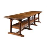 A LONG OAK REFECTORY TABLE BY PHILIP WEBB (BRITISH, 1839-1915), FOR MORRIS & CO, CIRCA 1900
