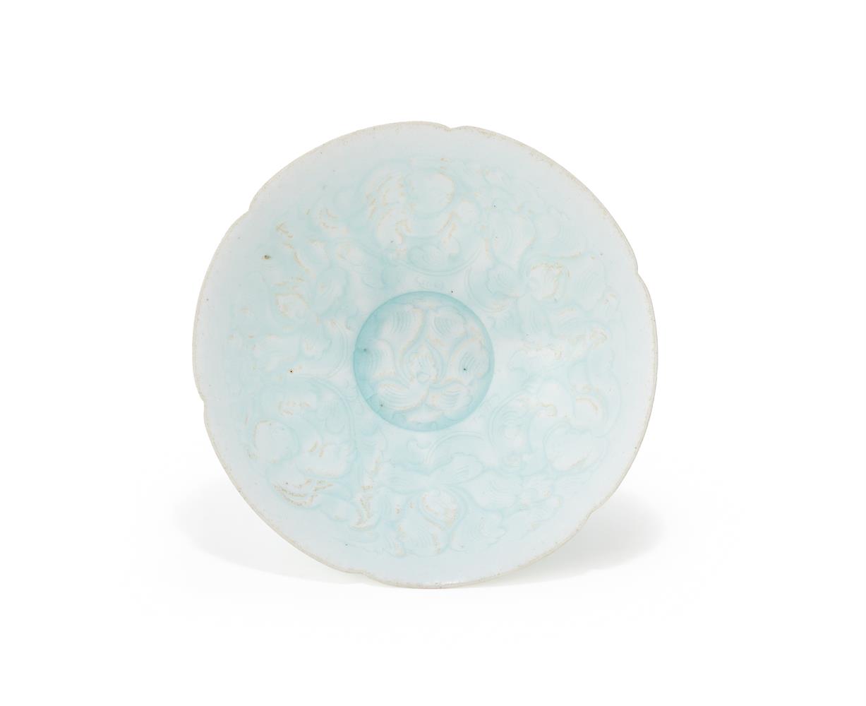 A Chinese qingbai incised lobed bowl