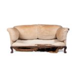 A LATE VICTORIAN HOWARD & SONS MAHOGANY SOFA, CIRCA 1900