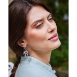 GARRARD, A PAIR OF DIAMOND 'HUMMINGBIRD' PENDANT EARRINGS