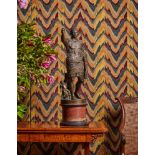 AFTER THE ANTIQUE, A LARGE BRONZE GROUP OF AUGUSTUS PRIMA PORTA, CIRCA 1860-1870