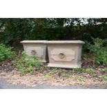 A PAIR OF LIMED OAK SQUARE PLANTERS, IN THE MANNER OF HEALS, 20TH CENTURY