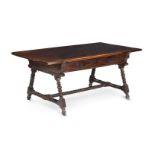 A SPANISH CARVED WALNUT CENTRE OR WRITING TABLE, 18TH OR EARLY 19TH CENTURY