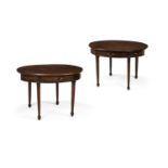 AN UNUSUAL PAIR OF GEORGE III 'FUSTIC' MAHOGANY FOLDING TEA TABLES, CIRCA 1790