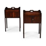 A PAIR OF GEORGE III MAHOGANY BEDSIDE CUPBOARDS, IN THE MANNER OF THOMAS CHIPPENDALE, CIRCA 1770