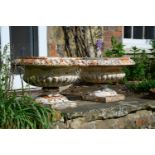 A PAIR OF LATE VICTORIAN CAST IRON PLANTERS, LATE 19TH CENTURY
