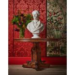 A CARVED OAK GOTHIC LIBRARY OR WRITING TABLE, POSSIBLY AMERICAN, LAST QUARTER 19TH CENTURY