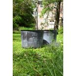 A LARGE PAIR OF PATINATED COPPER AND RIVETED CIRCULAR PLANTERS, CONTEMPORARY
