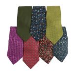 HERMÈS, SEVEN SILK TIES