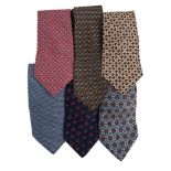 HERMÈS, SIX SILK TIES