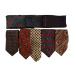 GUCCI, TWO PRINTED SILK TIES