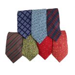 HERMÈS, SEVEN SILK TIES