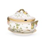 A ROYAL COPENHAGEN FLORA DANICA PORCELAIN OVAL TUREEN COVER