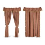 A SET OF LAURA ASHLEY COTTON CURTAINS IN THE 'ALBERT PATTERN' AFTER A DESIGN BY OWEN JONES
